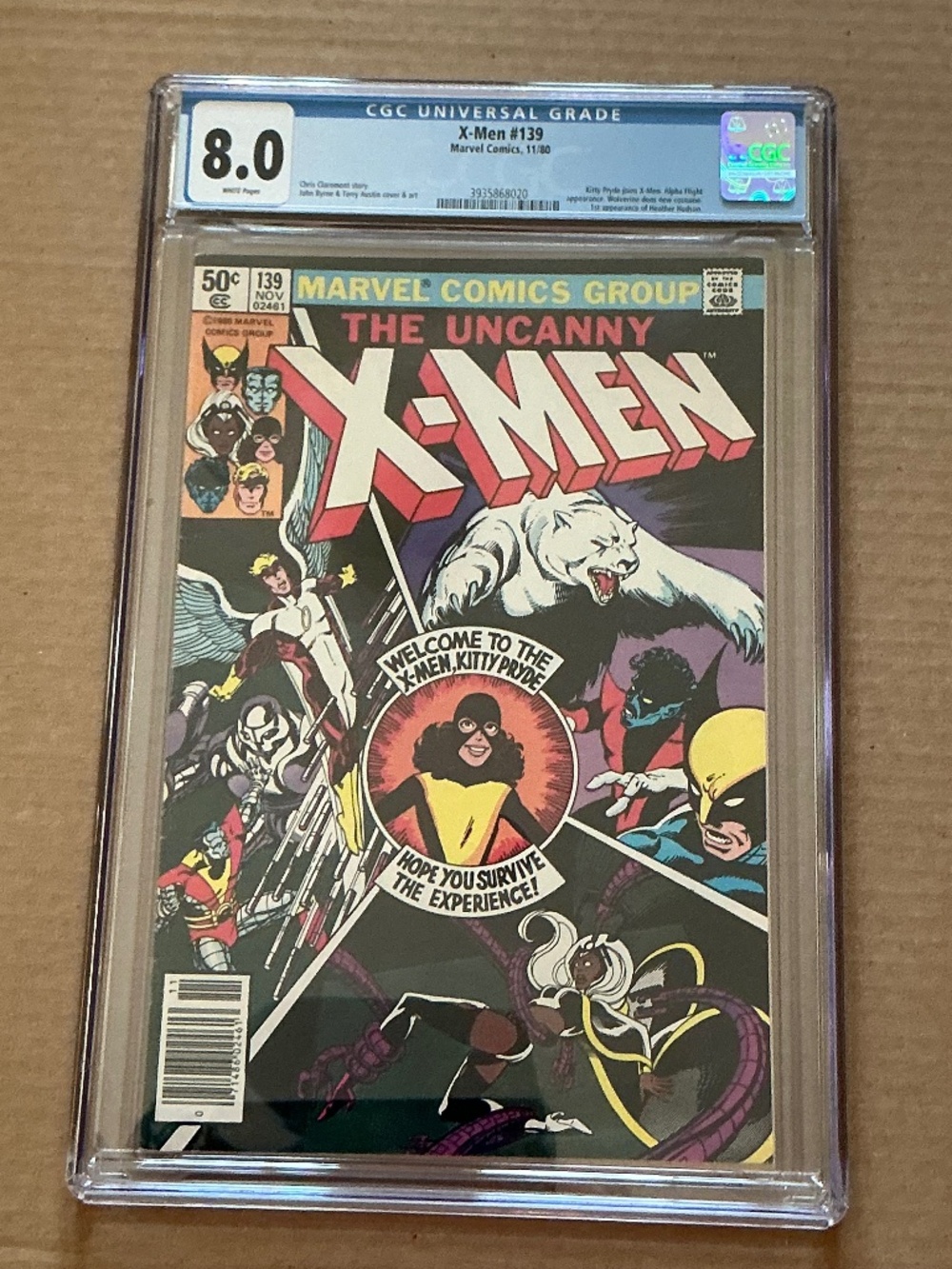 Uncanny X-Men 139 CGC 8.0 White Pages Newsstand First Heather Hudson Kitty Pryde